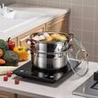 Set de 3 piese, oala pentru fiert cu abur, inox, diametru 18 cm, capacitate 2.5 litri, Klausberg