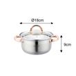Set de 3 piese, oala pentru fiert cu abur, inox, diametru 18 cm, capacitate 2.5 litri, Klausberg