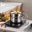 Set de 3 piese, oala pentru fiert cu abur, inox, diametru 22 cm, capacitate 4 litri, Klausberg