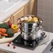 Set de 4 piese, oala pentru fiert cu abur, inox, diametru 22 cm, capacitate 4 litri, Klausberg