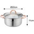 Set de 5 piese, oala pentru fiert cu abur, inox, diametru 22 cm, capacitate 4 litri, Klausberg