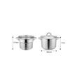 Oala din inox cu insertie pentru fiert, diametru 24 cm, capacitate 7,5 litri, Klausberg