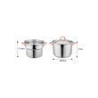Oala din inox cu insertie pentru fiert, capacitate 7,5 litri, 24 cm, Klausberg