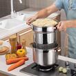 Oala din inox cu insertie pentru fiert, capacitate 7,5 litri, 24 cm, Klausberg