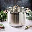 Oala din inox cu capac din sticla, diametru 24 cm, capacitate 8.6 litri, Klausberg