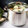 Oala din inox cu capac din sticla, diametru 24 cm, capacitate 8.6 litri, Klausberg
