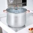 Oala din inox cu capac din sticla, diametru 26 cm, capacitate 10.7 litri, Klausberg