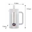 Infuzor din sticla, aparat pentru cafea, ceai  sau ierburi, capacitate 350 ml, gri, Klausberg