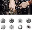 Set extractoare pentru suruburi rupte 3-23 mm, 25 piese, Kraft