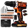 Masina pentru gaurit si insurubat pe acumulator, bormasina, 2 acumulatori, 20 V, 30 Nm, Kraft