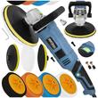 Set masina de polisat cu bureti, flex polis 2650 W, 180 mm, 800-3300 rpm, Kraft