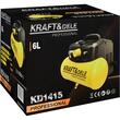 Mini compresor portabil pentru aer fara ulei, capacitate rezervor 6 litri, 1.2 Kw, 8 bari, debit 180 l/min, Kraft