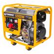 Generator de curent pe motorina 5,5 kW, pornire la cheie, 2 in 1, monofazic si trifazic, motor in 4 timpi 10CP, stabilizator de tensiune AVR, Powermat