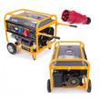 Generator curent electric 7500 W, 7.5 KW, 220 V, 380 V pornire la cheie, automata, roti si manere, stabilizator de tensiune (AVR), monofazat, trifazat, protectie suprasarcina, motor 15 cp, 4 timpi, Powermat