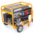 Generator curent electric 7500 W, 7.5 KW, 220 V, 380 V pornire la cheie, automata, roti si manere, stabilizator de tensiune (AVR), monofazat, trifazat, protectie suprasarcina, motor 15 cp, 4 timpi, Powermat