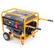Generator curent electric 7500 W, 7.5 KW, 220 V, 380 V pornire la cheie, automata, roti si manere, stabilizator de tensiune (AVR), monofazat, trifazat, protectie suprasarcina, motor 15 cp, 4 timpi, Powermat