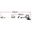 Set masina slefuit 2 in 1 tip girafa pentru pereti, tavan, colturi, telescopica, Powermat