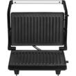 Gratar electric pentru sandvisuri si carne, 2200 W, placi antiaderente si carcasa inox, negru-argintiu, Kraft