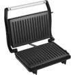 Gratar electric pentru sandvisuri si carne, 2200 W, placi antiaderente si carcasa inox, negru-argintiu, Kraft