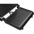 Gratar electric pentru sandvisuri si carne, 2200 W, placi antiaderente si carcasa inox, negru-argintiu, Kraft