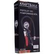 Pistol pneumatic pentru umflat roti cu manometru si afisaj digital LCD, 0-12 bari, 1/4", functie de deflatie, lungime furtun 400 mm, Kraft