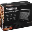 Gratar electric pentru sandvisuri si carne, 2200 W, placi antiaderente si carcasa inox, negru-argintiu, Kraft