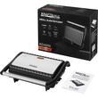Gratar electric pentru sandvisuri si carne, 2200 W, placi antiaderente si carcasa inox, negru-argintiu, Kraft