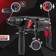 Ciocan demolator SDS PLUS, 4 J, 2600 W, 230 V, rotopercutor, Red Technic