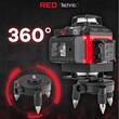 Laser nivel 360°, cu linii incrucisate 4D, verde, distanta 40m, Red Technic