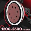 Slefuitor orbital, putere 1800 W, rotatii 2500 rpm, diametru 190 mm, Red Technic