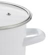 Oala din otel emailat alb, cu capac termorezistent, 18cm, 3L, Kogut, Florina