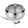 Recipient pentru zahar, sosuri, condimente, cu lingura si capac, inox, capacitate 460ml, Kinghoff