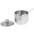 Recipient pentru zahar, condimente, sosuri, cu lingura si capac, inox, capacitate 560ml, Kinghoff