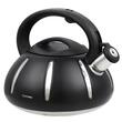 Ceainic din inox, 3L, cu fluier, negru ,KingHoff