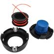 Cap trimmer, mosor pentru motocoasa/motocositoare, filet interior 10 x 1.25, buton albastru, Verke
