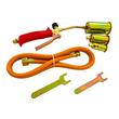 Arzator universal cu 3 duze, pentru ardere si incalzire, furtun 1.5 metri, Verke