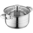 Set oale din inox, 2l, 3l, cu capac, cratita de 1.5l, 5 piese, Stark Florina