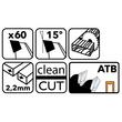 Disc circular pentru lemn, 160 x 20, 60 dinti, vidia, Powermat