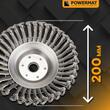 Perie de sarma pentru motocoasa, 200mm, Powermat