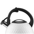 Ceainic din inox cu fluier, fierbator traditional, capacitate 2.5 litri, alb, Florina