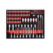 Dulap de scule profesional cu 7 sertare echipate, 250 elemente, Verke