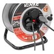 Rola prelungitor cablu pentru curent cu cadru metalic 25 metri 3 x 2,5 mm Verke