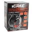 Tambur prelungitor cablu cu cadru metalic 40 metri, 3 x 2,5 mm Verke