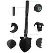 Unealta multifunctionala pliabila 4 in 1, lopata, sapa, târnacop, 41 x 10 cm, neagra, Verke 