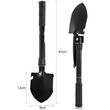 Unealta multifunctionala pliabila 4 in 1, lopata, sapa, târnacop, 41 x 10 cm, neagra, Verke 