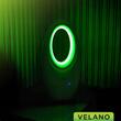 Ventilator vertical cu telecomanda, 60 W, 3 viteze, timer 7.5h, oscilatie, lumina ambientala, LED cu 4 culori, alb, Velano