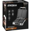 Aparat pentru vafe si gofre, 2200 W, afisaj LCD, capacitate 4 vafe, invelis antiaderent, control al temperaturii, Kraft