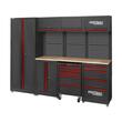 Set mobilier cu roti pentru atelier, banc de lucru mobil, 6 sertare, panou perforat, Kraft
