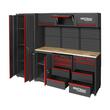 Set mobilier cu roti pentru atelier, banc de lucru mobil, 6 sertare, panou perforat, Kraft