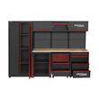 Set mobilier cu roti pentru atelier, banc de lucru mobil, 6 sertare, panou perforat, Kraft